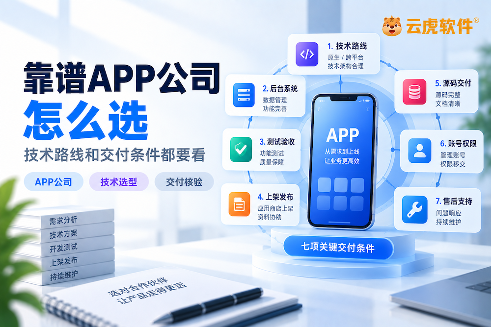 郑州APP开发公司七项技术与交付条件核验示意
