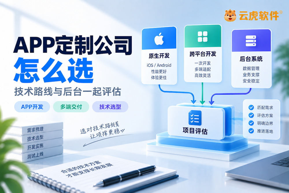 郑州APP定制公司原生跨平台与管理后台联合评估示意