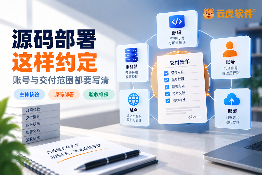 软件源码工程仓库部署环境与账号权限移交清单示意