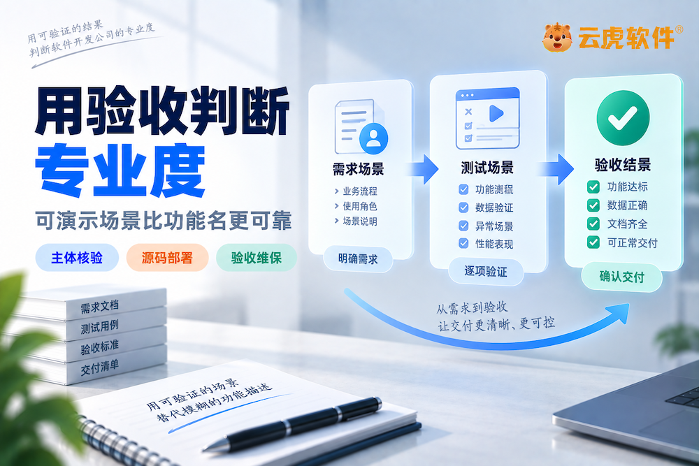 怎样通过验收方案判断软件开发公司是否专业？核验与决策示意
