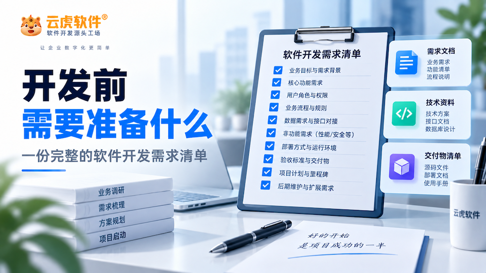 开发前先写出需求清单再进入网站建设的示意