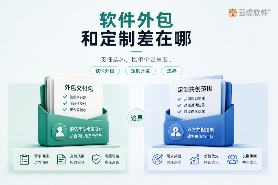 郑州软件外包与定制开发：责任边界对照示意