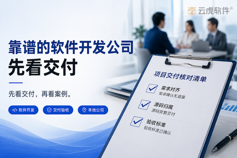 郑州软件开发公司：本地靠谱先看交付核对清单示意
