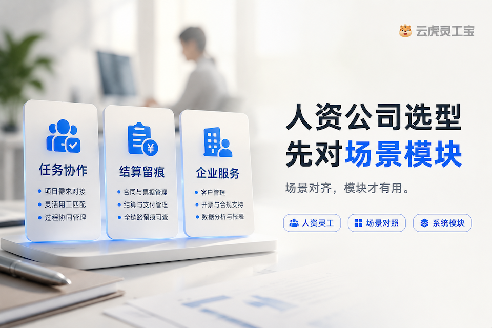 人资灵活用工系统:场景与模块对照