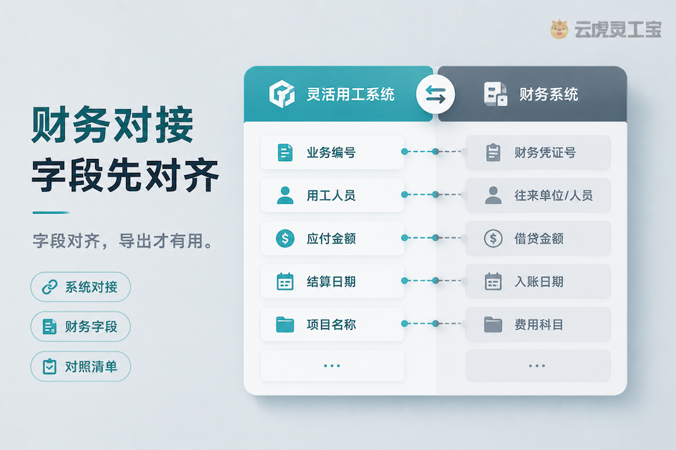 灵活用工系统对接财务:业务编号与财务凭证字段映射对照