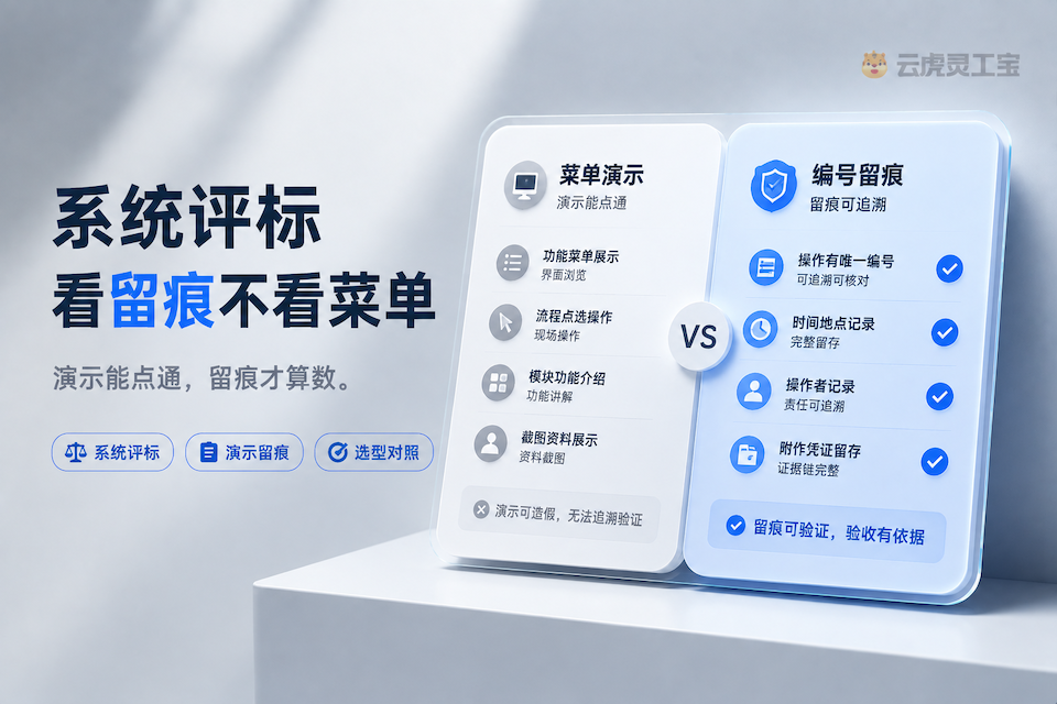 灵活用工系统评标：演示热闹度与留痕可核对对照