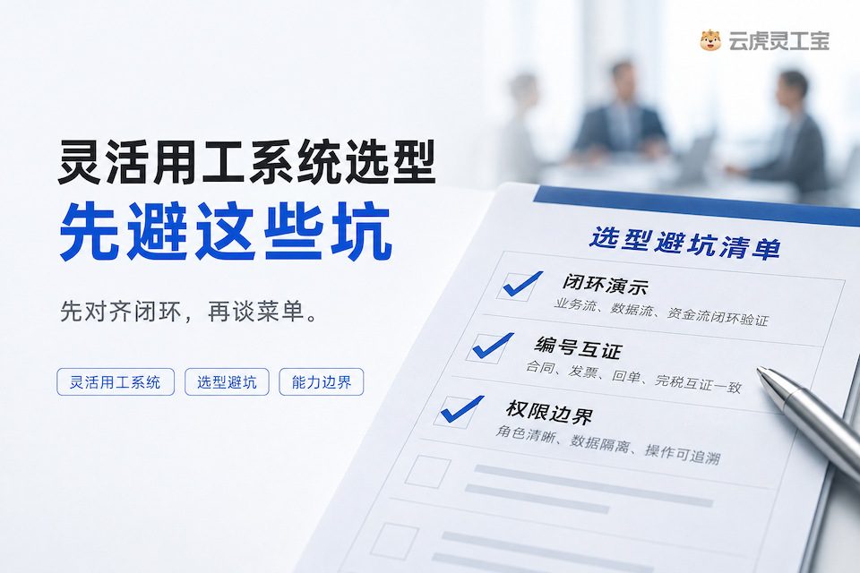 灵活用工系统选型避坑:闭环演示与权限边界核对清单