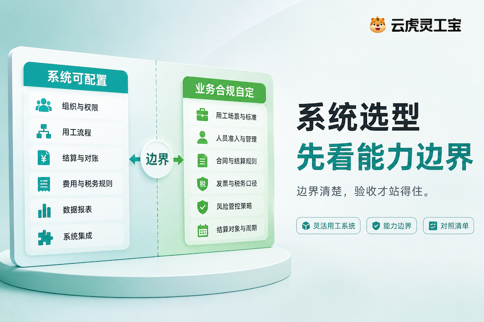 灵活用工系统选型:系统可配置与业务合规边界对照