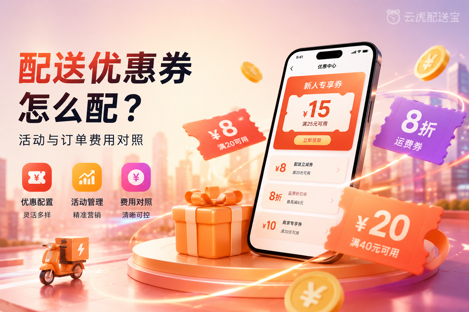 优惠券活动与订单费用对照