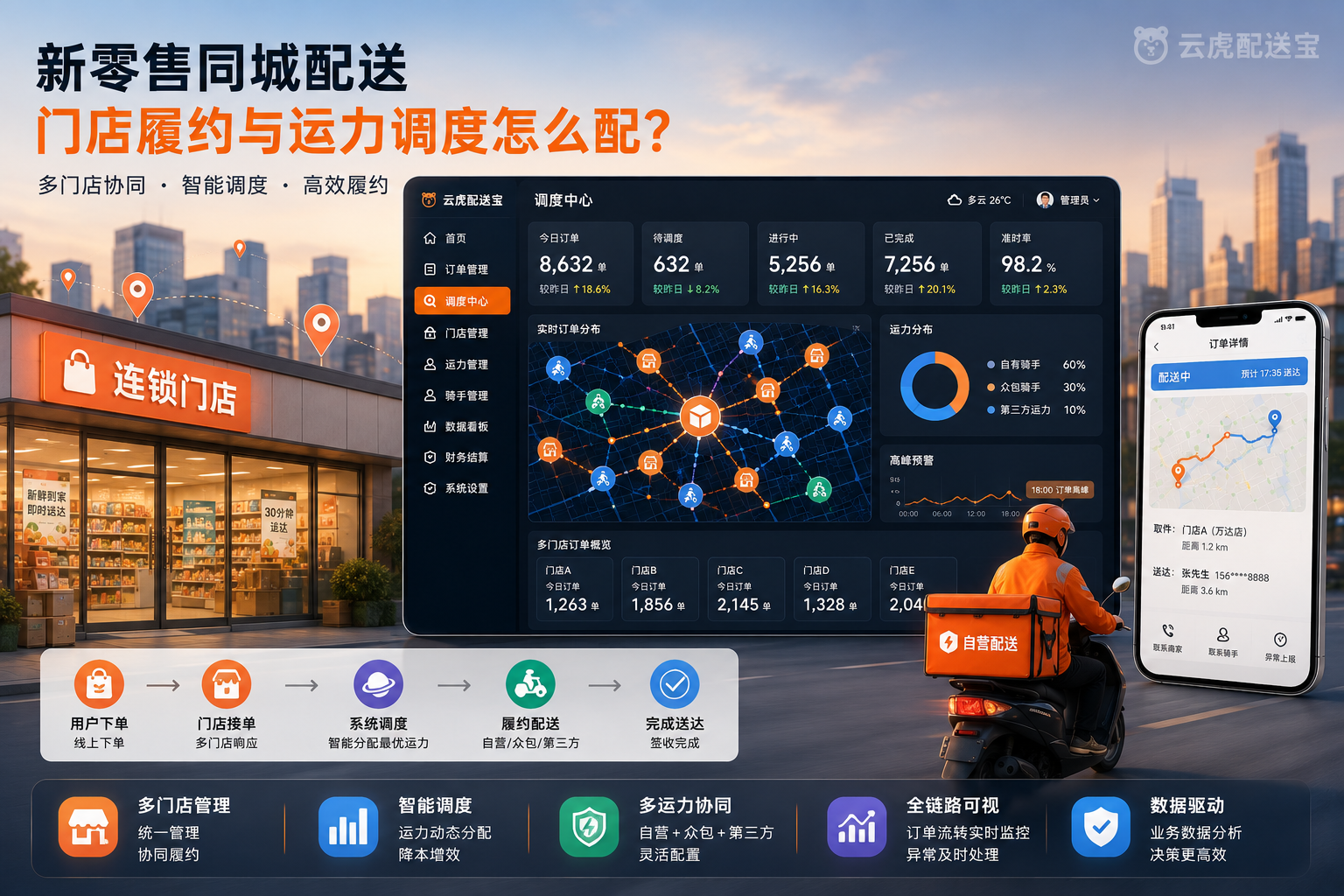 新零售同城配送门店与调度