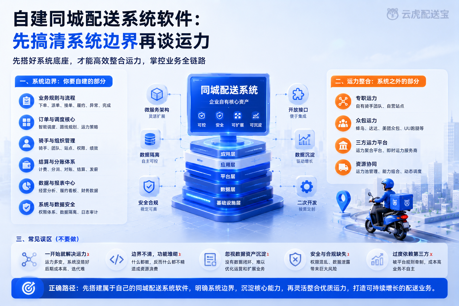 自建同城配送系统软件边界