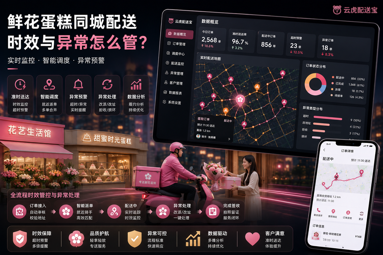 鲜花蛋糕同城配送时效异常