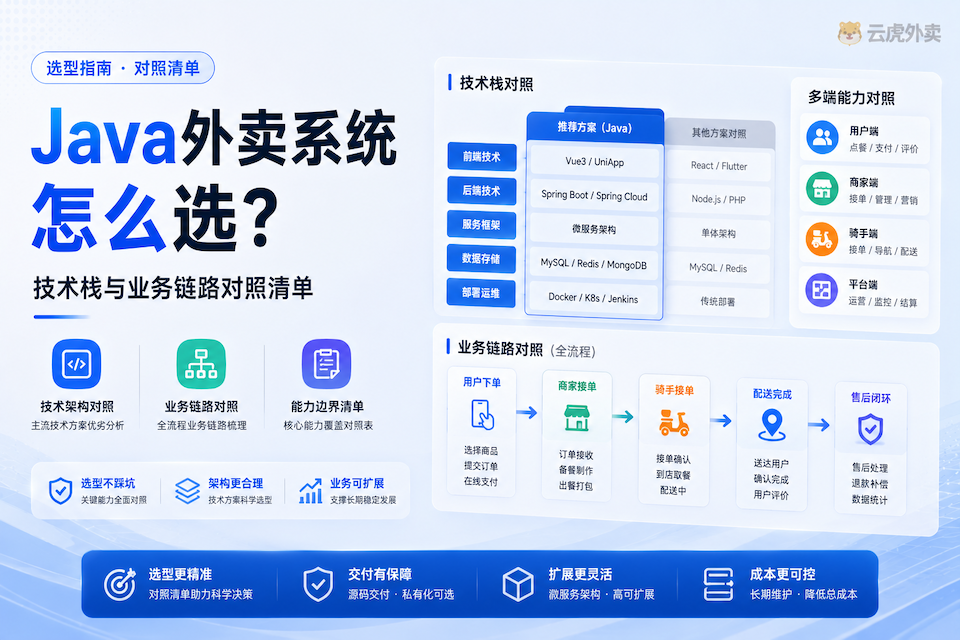Java外卖系统怎么选