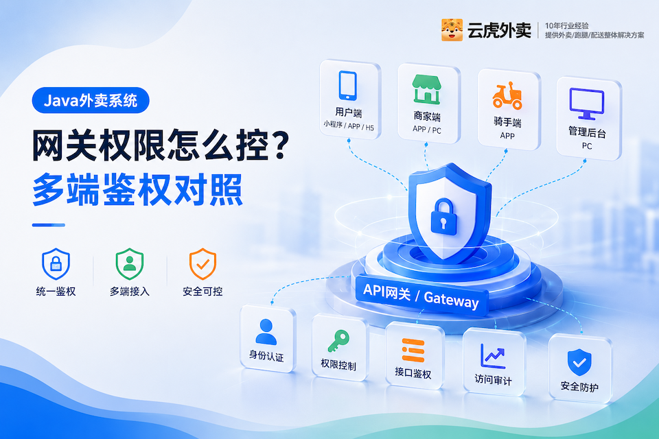 Java外卖系统网关权限：多端身份与鉴权策略对照