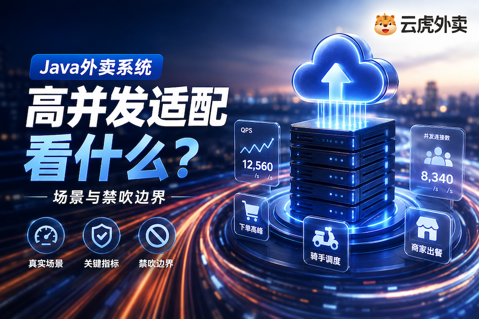 Java外卖系统高并发适配：高峰场景与禁吹数字边界示意