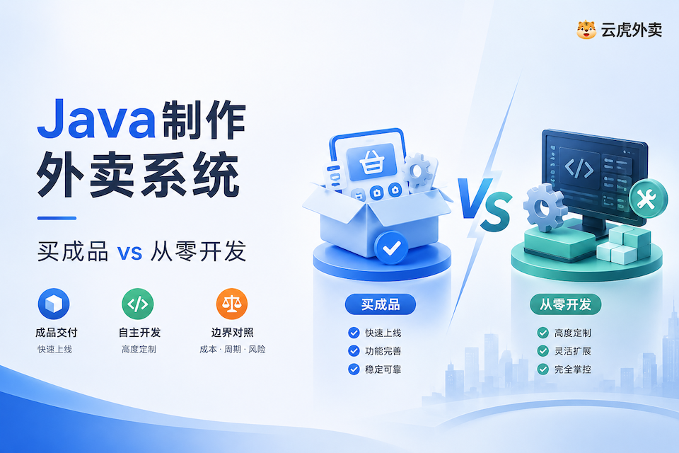 Java制作外卖系统:买成品与从零做边界对照示意