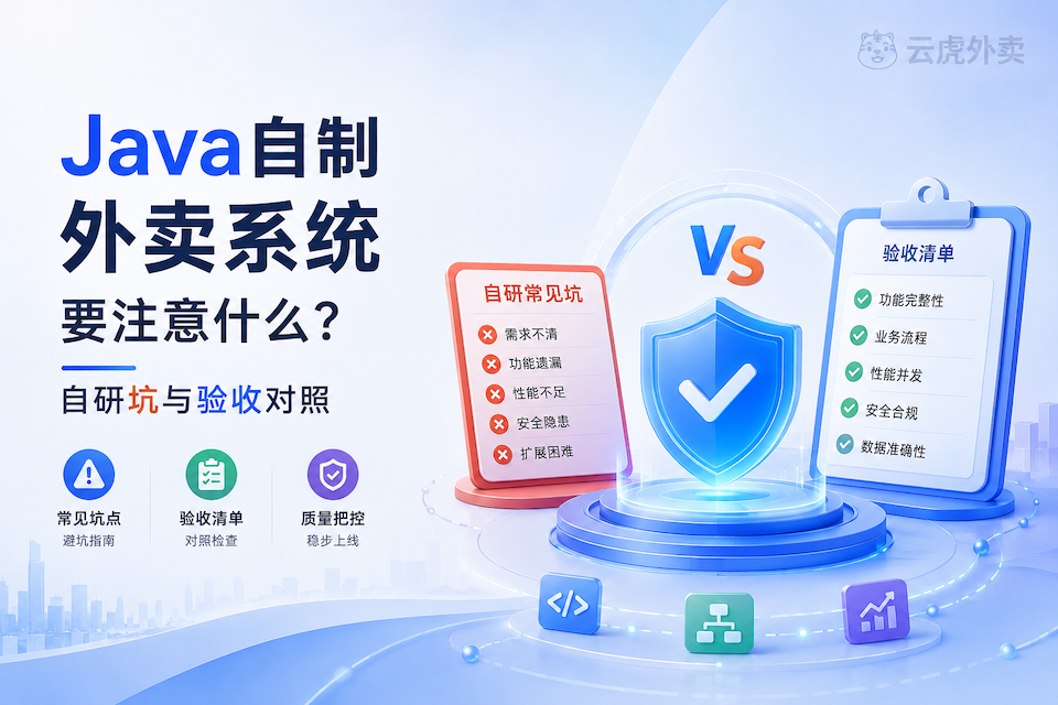 Java自制外卖系统:自研坑与验收对照示意